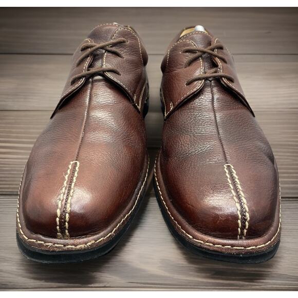 Belvedere Beltrami Full Grain Brown Leather Oxfords Mens Size 9.5 Fast Shipping main image 6
